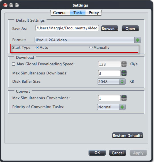 Convert Online FLV on Mac